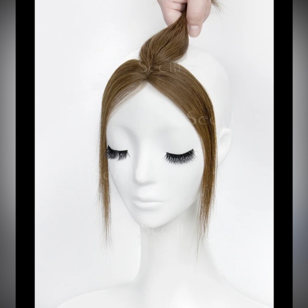 NEW IN DUST BAG SEULLY Handmade human hair - warn light brown hair topper